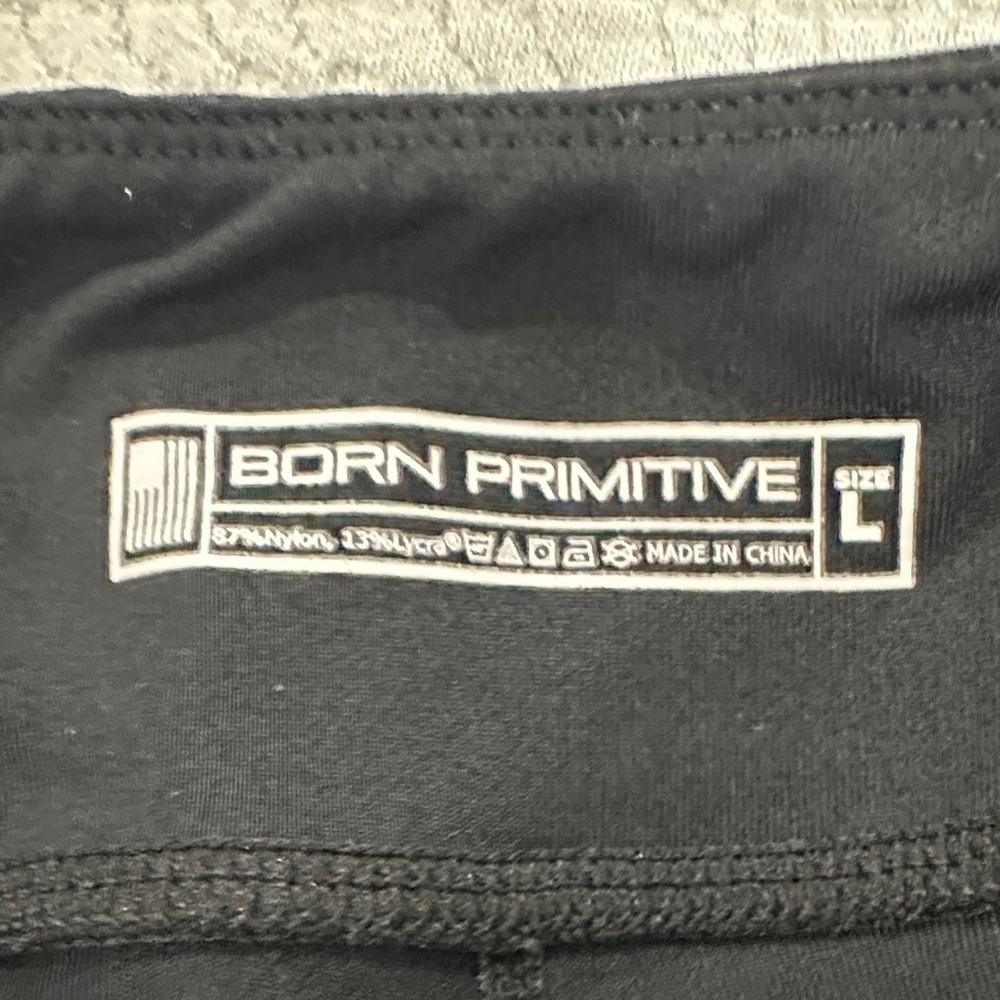 Born Primitive Women's Classic Black Booty Athletic Shorts 3” inseam - Picture 7 of 9